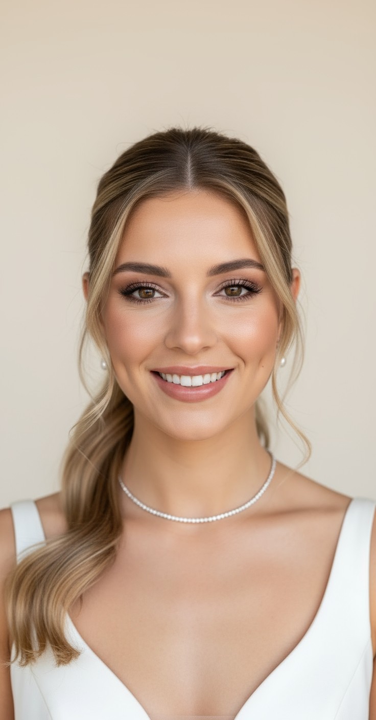 After Bridal Hair Ponytail